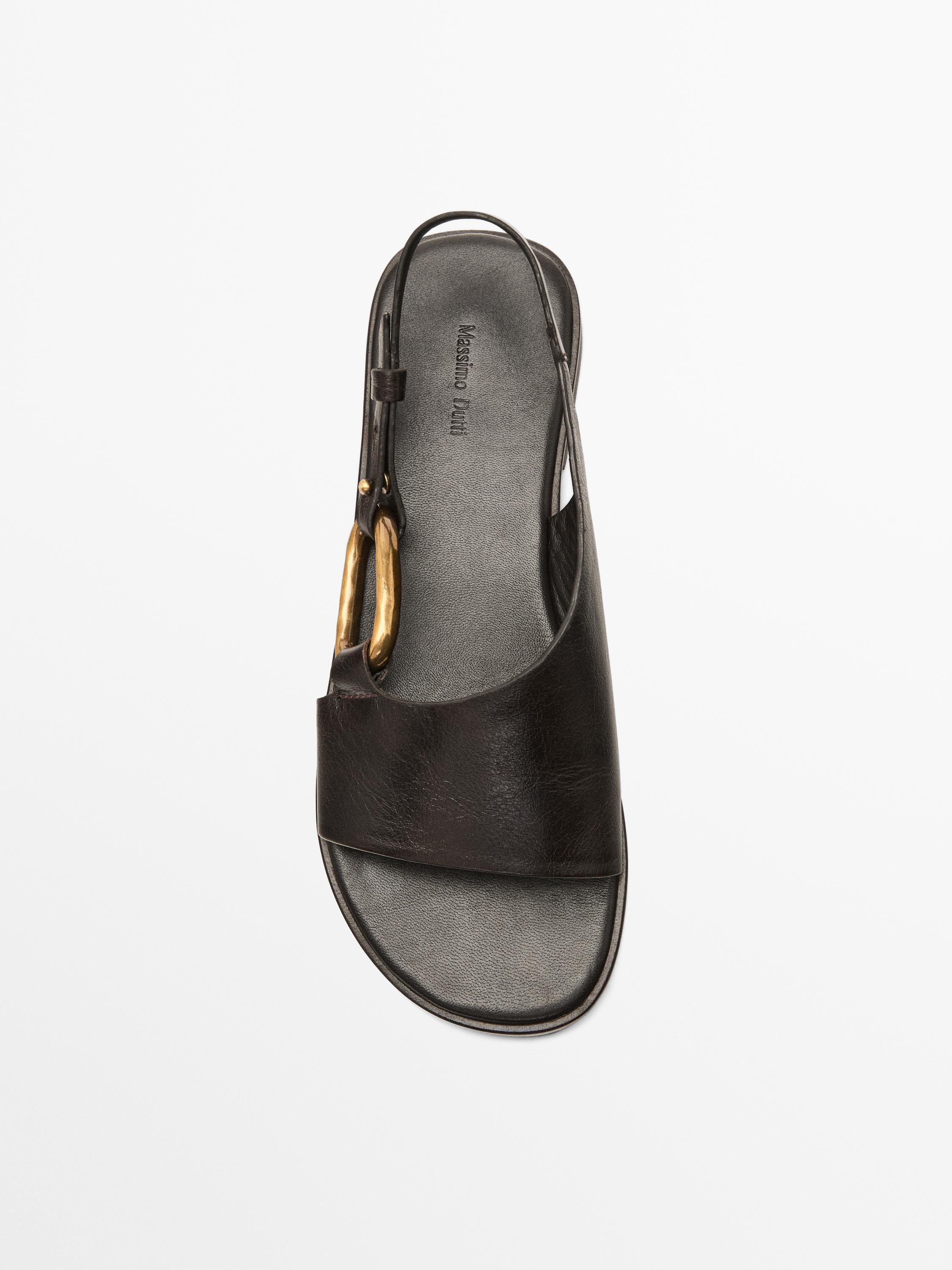 Sandales cuir anneau